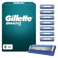 Produktbild: Gillette Mach 3 Turbo Klingen Herren, 8 Original Rasierklingen, Blau - Ersatzklingen Männer für Nassrasierer mit Gleitstreifen für Ein Sanftes Gleiten Und Klingenbeschichtung