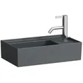 Produktbild: LAUFEN Kartell Handwaschbecken H8153347581111 46x28cm, Armatur rechts, ohne Überlauf, 1 Hahnloch, graphit matt