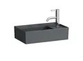 Produktbild: LAUFEN Kartell Handwaschbecken H8153347581111 46x28cm, Armatur rechts, ohne Überlauf, 1 Hahnloch, graphit matt