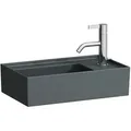 Produktbild: LAUFEN Kartell Handwaschbecken, Armaturenbank rechts, unterbaufähig, 1 Hahnloch, ohne Überlauf, 460x280mm, H8153347581111, Farbe: Graphit matt