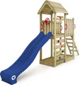 Produktbild: WICKEY Spielturm Klettergerüst JoyFlyer mit Rutsche, Kletterturm mit Sandkasten, Leiter & Spiel-Zubehör - blau