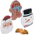 Produktbild: com-four® 3x Keksdose, Blechdose für Weihnachtskekse, weihnachtliche Vorratsdose mit Deckel, Aufbewahrungsbox für Cookies, Süßigkeiten und Geschenke [Auswahl variiert] (03 Stück - Weihnachten Mix)