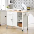 Produktbild: SoBuy Kücheninsel Design Küchenwagen mit Arbeitsplatte Küchenschrank FKW103-WN