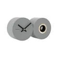 Produktbild: Karlsson Kuckucksuhr Duo Cuckoo - Mausgrau - 26x13x7,2cm - Rund - Stahl - Wanduhr Modern Wohnzimmer - Wanduhren - Kuckucksuhr