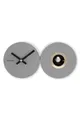 Produktbild: Kuckucksuhr Wanduhr Duo Cuckoo grau ohne Ziffern und Zahlen Vogelgeräusche