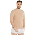 Produktbild: FINN Design Shapinghemd mit starker Kompression - Kurzarm Shirt Herren mit Bauchweg Effekt Shapewear Unterhemd aus Baumwolle für einen flacheren Bauch beige L