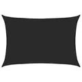 Produktbild: vidaXL Sonnensegel Sonnenschutz Windschutz Sonnendach UV Schutz Sonnenschutzsegel Schattenspender Garten Terrasse Balkon 160g/m² Schwarz 3x5m HDPE
