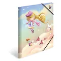 Produktbild: HERMA Sammelmappe A4 Feen, Eckspanner-Mappe aus Pappe mit Kindergarten Motiv, Gummizug, Innenklappen und Innendruck für Jungen, Mädchen und Kinder