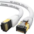 Produktbild: hb-digital 1m Patchkabel CAT 8.1 GHMT Zertifiziertes LAN Kabel RJ45 S/FTP PimF LSZH Weiß
