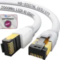Produktbild: hb-digital 1m RJ45 Patchkabel CAT 8.1 S/FTP LSZH weiß
