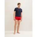 Produktbild: TOM TAILOR Boxershorts Unterwäsche (im Dreierpack) Kurze Boxershorts im 3er-Pack rot L/6