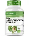 Produktbild: Bio Artischocken Extrakt - 240 Kapseln - 1800 mg je Tagesdosis (2,5% Cynarin) - Echter 20:1 - Laborgeprüft & zertifizierte Bio Qualität - Hochdosiert - Vegan