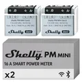 Produktbild: Shelly PM Mini Gen3 - WLAN Smarter Stromzähler, 1 Kanal, 16A, kein Relaisschalter, Leistungsmessung, Echtzeit-Energiezähler, kein Hub Erforderlich, Alexa & Google Home, Hausautomation (2 Stück)
