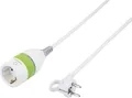Produktbild: Renkforce Strom Verlängerungskabel [ Schutzkontakt-Stecker - Schutzkontakt-Kupplung] Weiß, Grün 5.00 m mit Zwischenschalter Renk