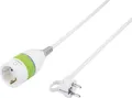 Produktbild: Renkforce 1362918 Strom Verlängerungskabel Weiß, Grün 5.00 m H05VV-F 3G 1,5 mm² mit Zwischenschalter