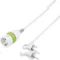 Produktbild: Renkforce 1362918 Strom Verlängerungskabel Weiß, Grün 5.00 m H05VV-F 3G 1,5 mm2 mit Zwischenschalter