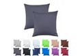 Produktbild: NatureMark Kissenbezüge Jersey Kissenbezüge, (2 Stück), Kissenhülle in vielen Größen und Farben (40 x 40 cm, Anthrazit grau)