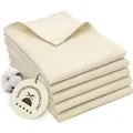 Produktbild: 5er Set Geschirrtücher, 100% Baumwolle, 50x70 cm, beige, Gastronomiequalität - Beige