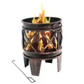 Produktbild: BBQ-Toro Feuerkorb Plum Ø 42 cm, Feuerschale mit Schürhaken, Garten Feuerstelle