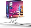 Produktbild: Philips Hue White & Color Ambiance Gradient Lightstrip (75 Zoll), dimmbarer LED Streifen für den Fernseher mit 16 Mio. Farben und Farbverläufen, smarte Heimkino TV Hintergrundbeleuchtung, schwarz