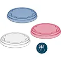 Produktbild: koziol 3er-Set Frischedeckel FRESH, Frischhaltedeckel für Joghurt und andere Verpackungen - Blau/Grau/Transparent/Rosa