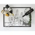 Produktbild: Dandibo - Wandbild Weinregal 091975 Flaschenständer Metall 64 Cm Flaschenhalter Wandregal