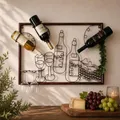 Produktbild: DanDiBo Weinregal Wand Bar Regal Metall Weinglashalter 91975 Wandbild 65 cm Flaschenregal Hängend Weinhalter Weinflaschenhalter Wandregal