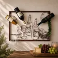Produktbild: Wandbild Weinregal 091975 Flaschenständer Metall 70 cm Flaschenhalter Wandregal