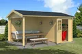 Produktbild: Gartenhaus Blockhaus Überdachung Anbau WIBO 300 445x320 cm 28 mm Lasita Maja