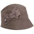Produktbild: LIERYS Fleece Damenglocke Elegante Form Hut mit Schleife Warm gemütlich Damen Herbst Winter braun One Size