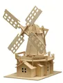 Produktbild: Pebaro 3D-Puzzle Holzbausatz Windmühle, 873, 78 Puzzleteile