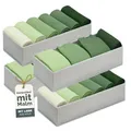 Produktbild: Blumtal MALM Organizer Schrank 4er Set - 4x Schrank Organizer für MALM Kommoden - Ordnungssystem Kleiderschrank - passgenaue Faltboxen für BHs, T-Shirts usw. - Socken Aufbewahrung - Schrankboxen Grau