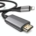 Produktbild: Lightning HDMI-Kabel für iPhone 14/13/12, 1080P HD-Adapter, 2 m, für TV-Streaming, YouTube-fähig (kein iPhone 17/16/15 oder Netflix)