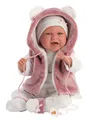 Produktbild: Llorens Mimi Fuxia Puppe 42 cm Vinyl Stoff realistisch mit Batterien LR44