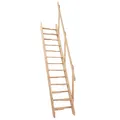 Produktbild: Minka Wangentreppe Softline 280cm max. Geschosshöhe Raumspartreppe Holztreppe