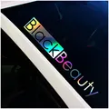 Produktbild: Frontscheibenaufkleber Schriftzug Black Beauty Aufkleber für Windschutzscheibe Heckscheibe Auto Fahrzeug Dekor Sticker Frontscheibe FS118 (Hologramm, Außenklebend)