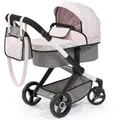 Produktbild: Puppenwagen Grau-Rosa XEO für Puppen bis 52cm