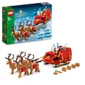 Produktbild: LEGO Schlitten des Weihnachtsmanns - Spielzeug für Kinder ab 9 Jahren mit Minifigur, Rentieren, Gitarre, Teddybär und Skiern - Geschenk zu Weihnachten für Jungen und Mädchen - 40499
