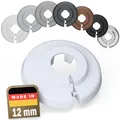 Produktbild: 10 St. Heizungsrohr Rosette 12mm Abdeckung Verkleidung - Einzelrosetten Weiß ...