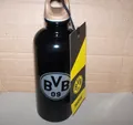 Produktbild: Borussia Dortmund Trinkflasche Alu BVB schwarz 0,6l - NEU,OVP,Lizenz