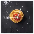 Produktbild: levandeo Wanduhr aus Glas 30x30cm Uhr Glasbild Küche Pasta Nudeln Gewürze Kochen Deko