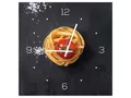 Produktbild: Levandeo® Wanduhr (Wanduhr aus Glas 30x30cm Uhr Glasbild Küche Pasta Nudeln Gewürze)