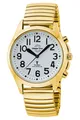 Produktbild: MASTER TIME Sprechende Damen-Funkuhr Goldfarben mit Zugband MTLA-10943-12Z