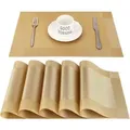 Produktbild: Tischset abwaschbar PVC rutschfest B-gold 6er Set Platzsets