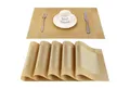 Produktbild: LuxusKollektion Küchenorganizer-Set Tischset abwaschbar PVC rutschfest B-gold 6er Set Platzsets