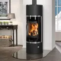 Produktbild: Oranier Arena Aqua 2.0 wasserführender Kaminofen Stahl Schwarz mit Abdeckplatte Glas - Schwarz
