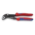 Produktbild: KNIPEX 87 02 180 Cobra Hightech-Wasserpumpenzange mit Mehrkomponenten-Hüllen grau atramentiert 180 mm