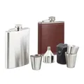 Produktbild: Flachmann set leicht 8-teilig Taschenflasche Set Edelstahl Flachmann 200 ml