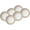 Produktbild: Van Well Suppentellerset Vario, Weiß, Taupe, Keramik, 6-teilig, rund, Essen & Trinken, Geschirr, Geschirr-Sets, Teller-Sets