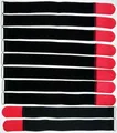 Produktbild: 10 x Kabelklettband 50 cm x 50 mm rot Klettband Klett Kabel Binder Band mit Öse